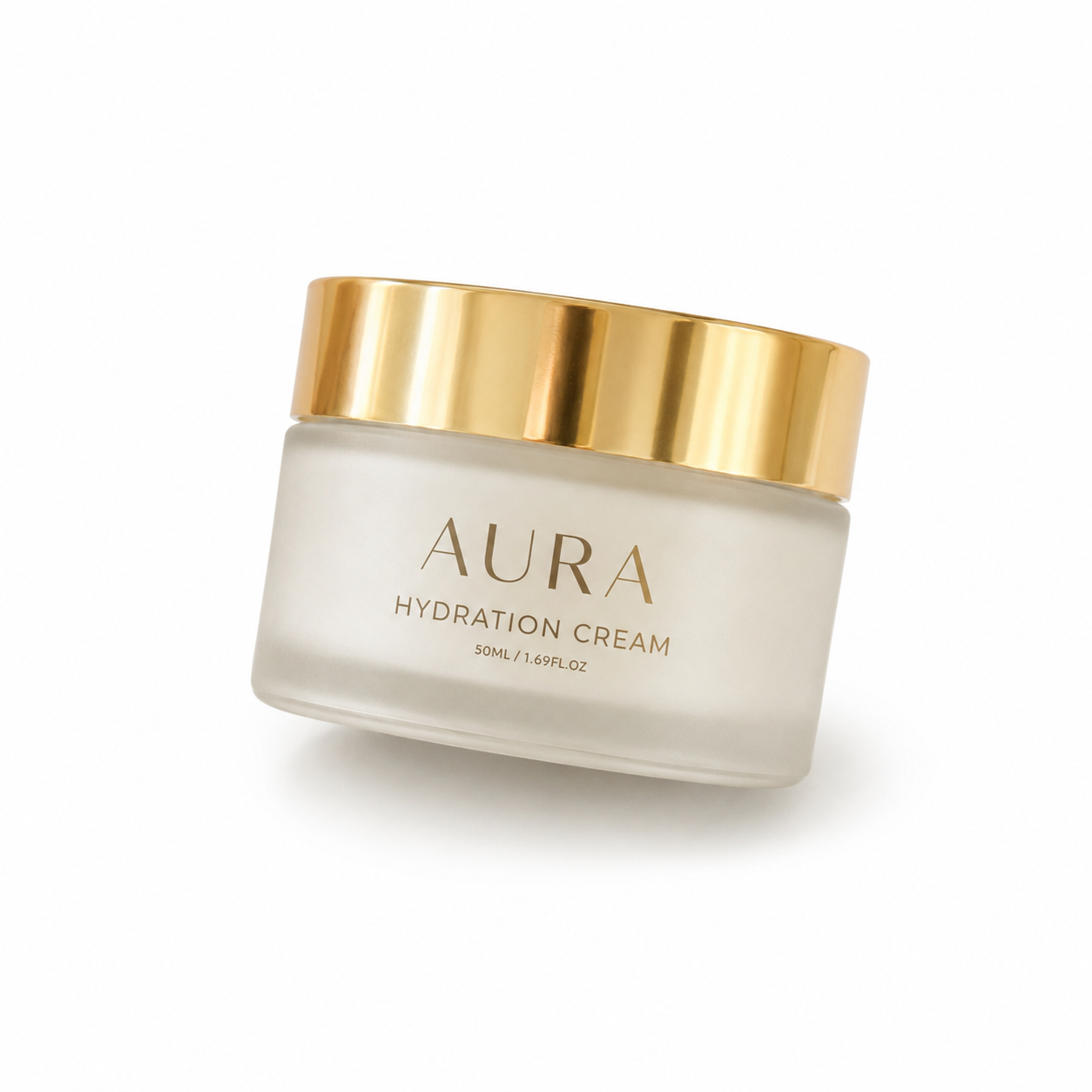 Foto de la crema AURA Hydration Cream sobre fondo blanco
