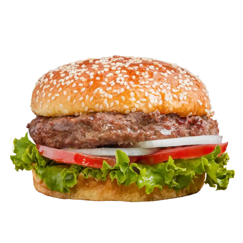 Foto de la hamburguesa sobre fondo limpio
