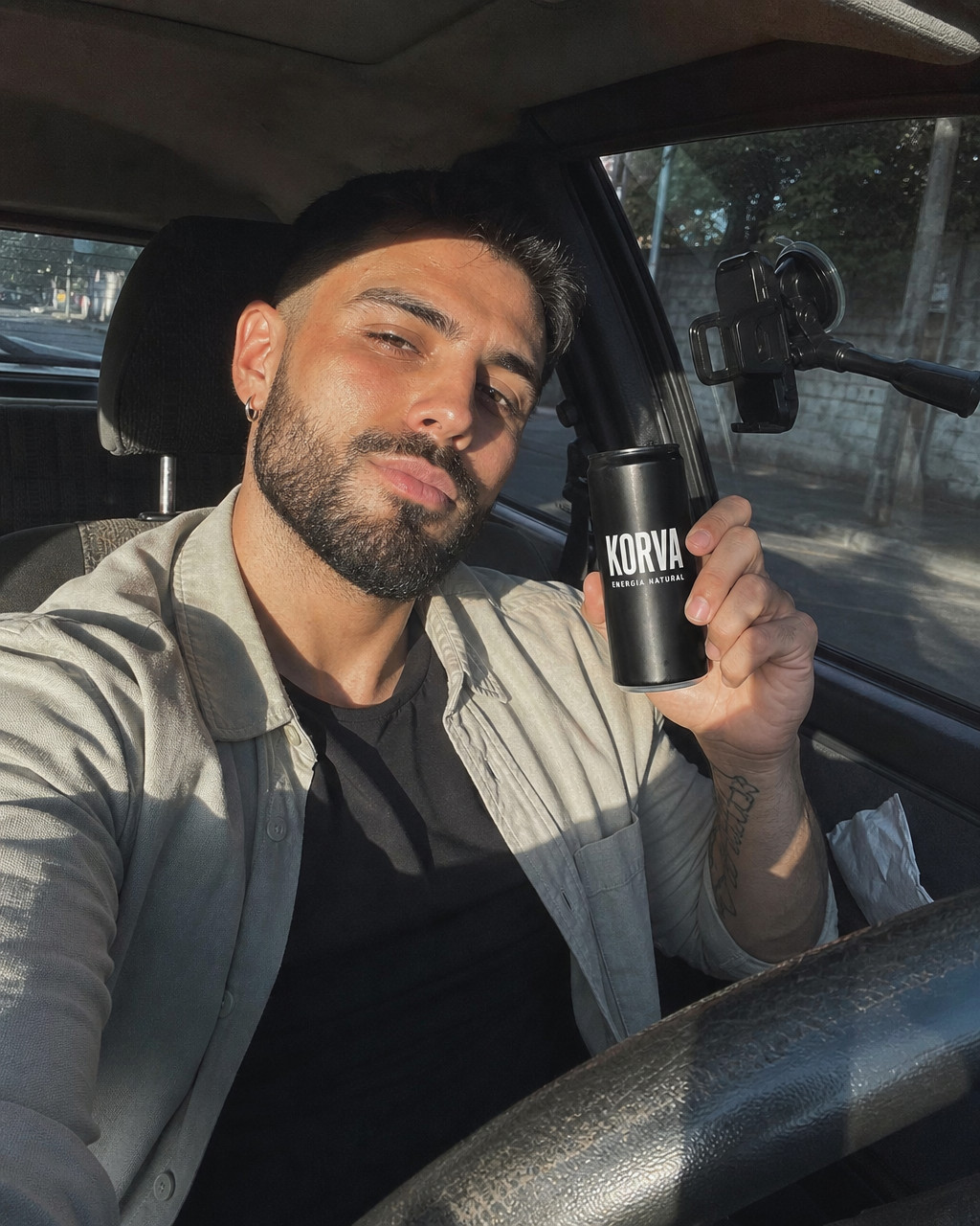 Bebida · dentro del coche