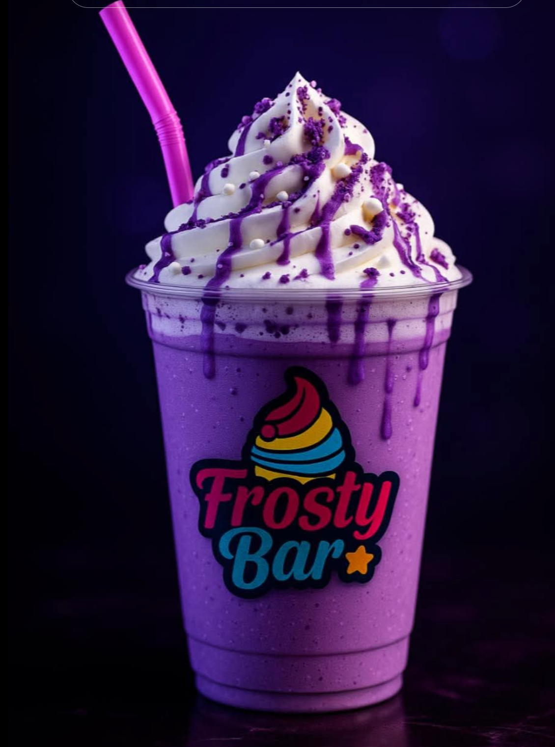Foto del frappé de taro usada en el ejemplo