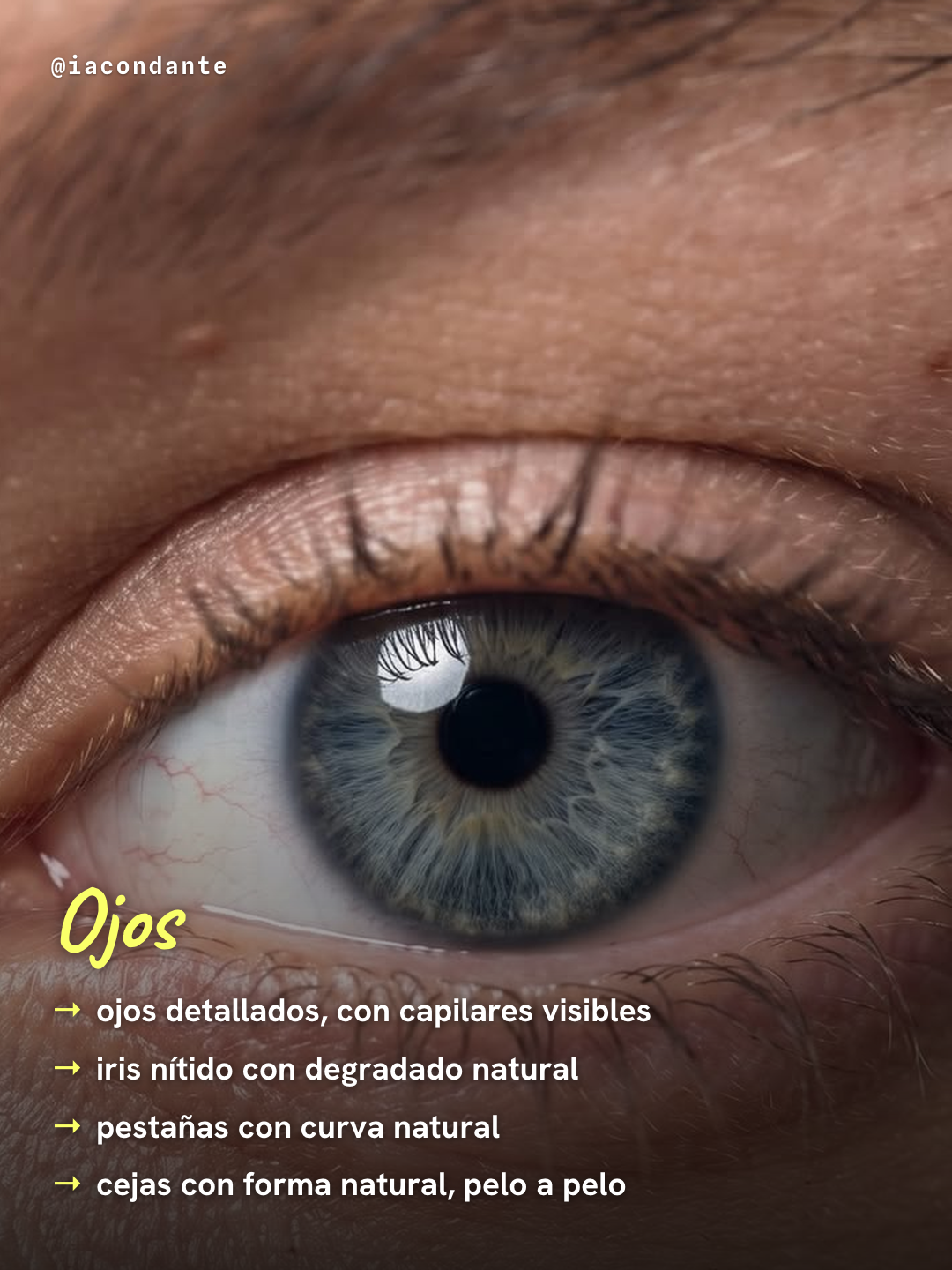 Resultado: ojo con textura de iris realista en macro