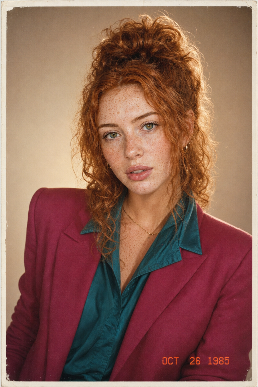 Retrato de estudio de 1985 — el retrato serio